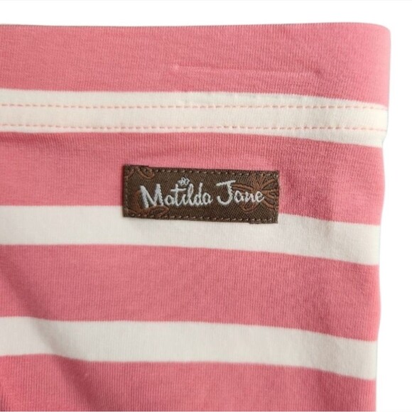 Matilda Jane Girls Bonnie Striped Ruffle-Trimmed Stretch Shorts Size 10 W/Bows - Picture 2 of 8